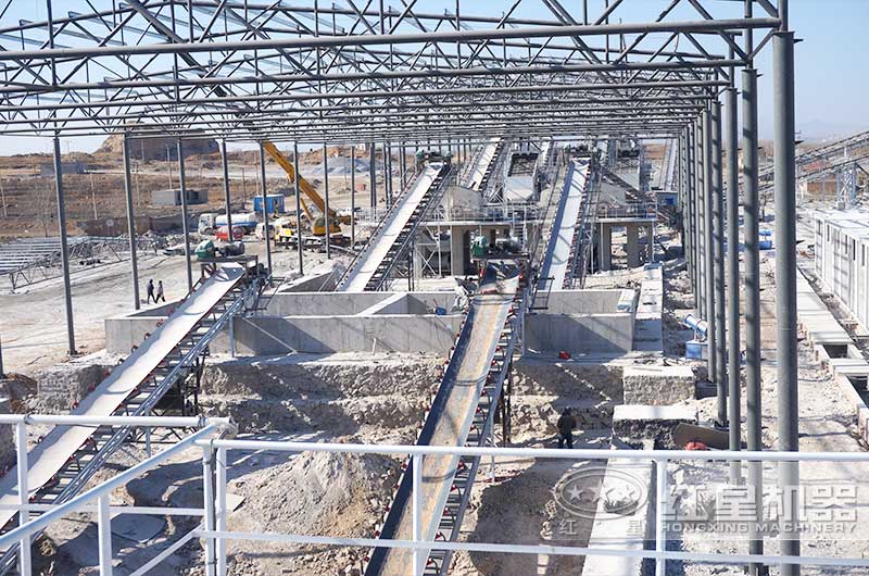 花崗巖碎石制砂生產線現(xiàn)場實拍