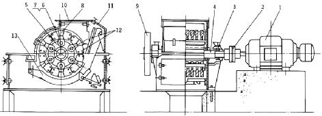 不可逆錘式破碎機(jī)示意圖