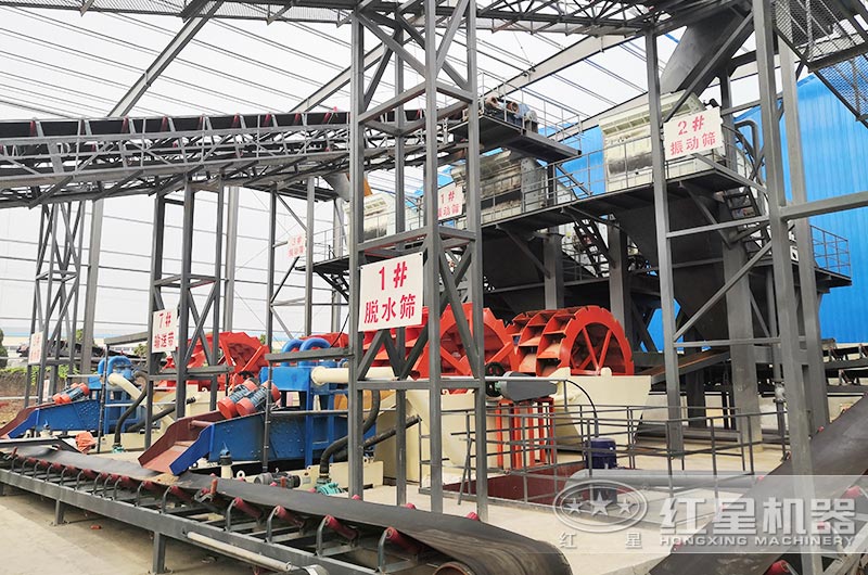 洗砂機洗選作業(yè)現(xiàn)場