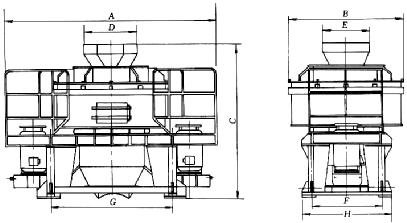 PL型破碎機安裝尺寸圖