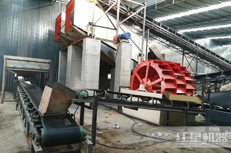 環(huán)保洗砂設備作業(yè)圖