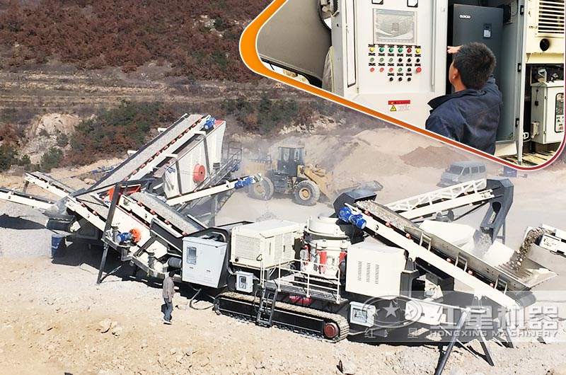 移動式破碎站作業(yè)現(xiàn)場圖