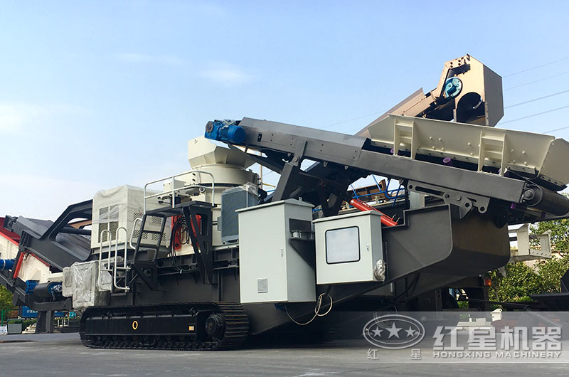 圓錐破為主機的履帶式制砂機