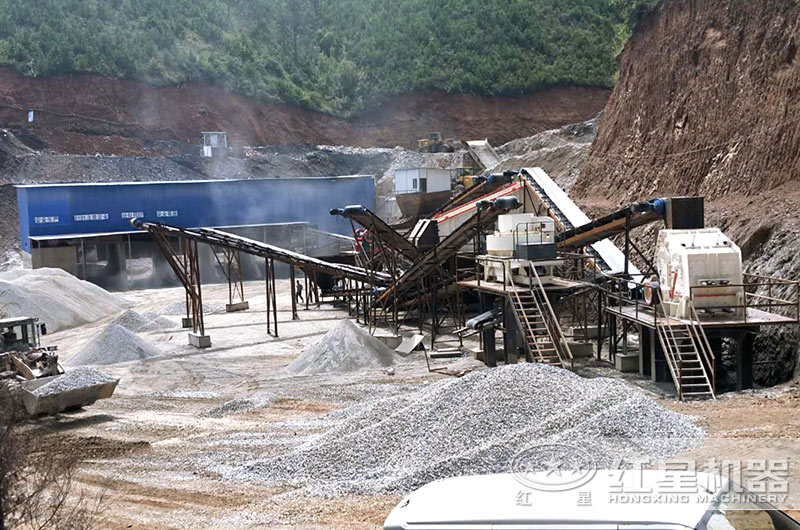 安徽反擊式破碎機現(xiàn)場，時產(chǎn)200噸